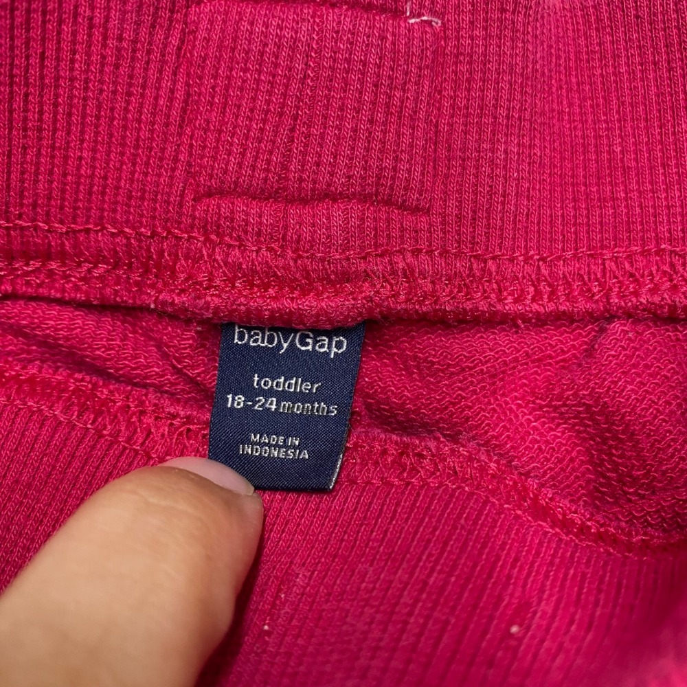 BabyGap Toddler Girls Pink Fleece Jogger Sweatpants 18-24 Months RN54023 - Picture 4 of 6